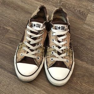 Brown Patchwork Converse